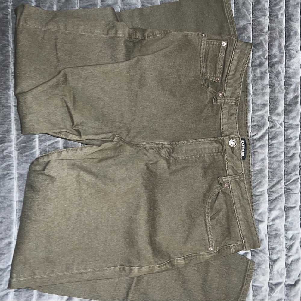 Express Olive Green Men's Pants - Picture 2 of 3